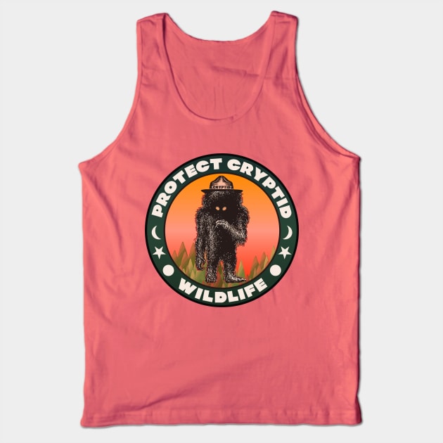 Protect Cryptid Wildlife ))(( Cryptozoology Fan Art Tank Top by darklordpug